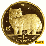 1 OZ GOLD CAT ISLE OF MAN RANDOM DATE