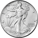 1987 1 OZ AMERICAN SILVER EAGLE