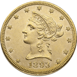 $10 U.S. GOLD LIBERTY BU