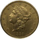 $20 U.S. GOLD LIBERTY XF