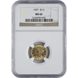 $2.5 U.S. GOLD LIBERTY NGC62